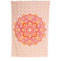 Authentiek Wandkleed Katoen met Rood Oranje Mandala en Bloemen (215 x 135 cm) Authentiek Wandkleed Katoen met Rood Oranje Mandala en Bloemen (215 x 135 cm)