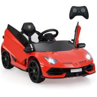Lamborghini Elektrische Kinderauto met 2.4G Afstandsbediening en LED Koplampen 3-5 km/u Rood