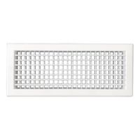 Wandrooster Vta-8110d (inbouw) Staal - 400x100mm – Met Dubbele Instelbare Schoepen - thumbnail