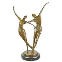 A MODERNIST BRONZE SCULPTURE OF A DANCING COUPLE