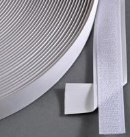 Klitteband klevend 20mm wit haak 25m