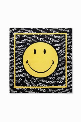 Vierkante sjaal met Smiley® - BLACK - U
