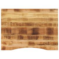 Bureaublad met ronding 100x80x2,5 cm massief ruw mangohout