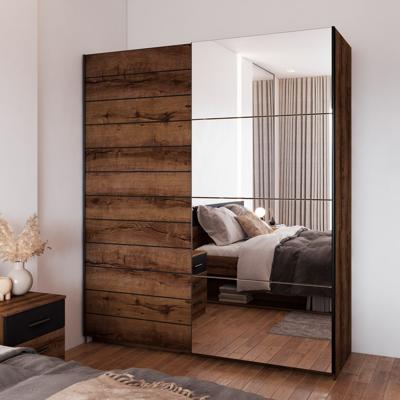 Home365 Kledingkast Bern - 2-deurs incl. spiegel - Walnoot