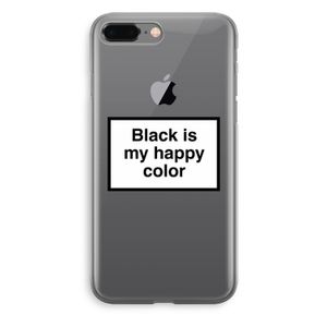 Black is my happy color: iPhone 8 Plus Transparant Hoesje