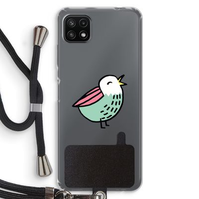 Birdy: Samsung Galaxy A22 5G Transparant Hoesje met koord