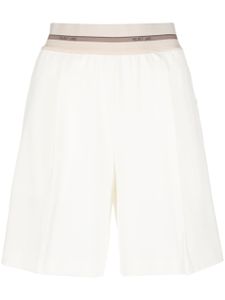 Helmut Lang short à bande logo - Blanc