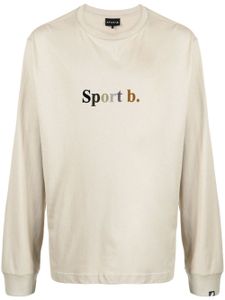 SPORT b. by agnès b. t-shirt en coton à logo imprimé - Marron