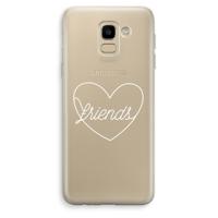 Friends heart pastel: Samsung Galaxy J6 (2018) Transparant Hoesje - thumbnail