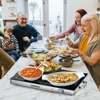 56 x 36 cm Warmhoudplaat Elektrische Voedselverwarmer met Verwarmingsplaat Functie van 50 °C tot 120 °C Buffetwarmer Roestvrij Staal