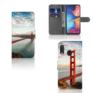 Samsung Galaxy A20e Flip Cover Golden Gate Bridge