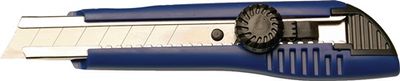 Promat Afbreekmes | lemmetbreedte 18 mm lengte 167 mm | met blokkeerwieltje kunststof - 4000817752 - 4000817752