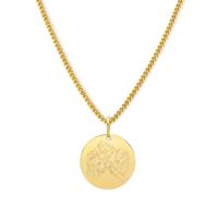 Gepersonaliseerde lijntekening ketting - Stainless steel - Goud - 15 mm