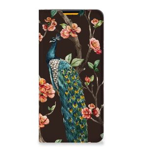 Samsung Galaxy M52 Hoesje maken Pauw met Bloemen