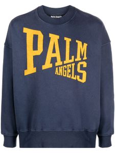 Palm Angels t-shirt College à logo imprimé - Bleu