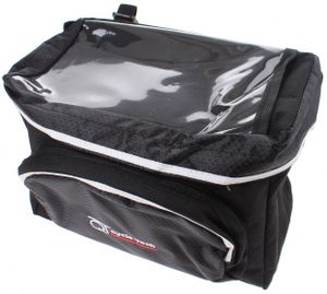 Cycletech stuurtas met riempjes 6,5 liter zwart