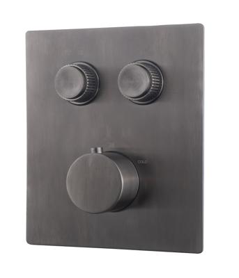 Wiesbaden Caral Klik Pro afbouwdeel inbouwthermostaat 2 weg gunmetal
