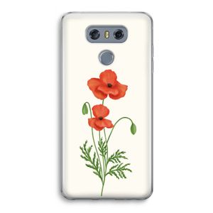 Red poppy: LG G6 Transparant Hoesje