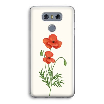 Red poppy: LG G6 Transparant Hoesje