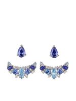 Anabela Chan boucles d'oreilles Twinkle en or blanc 18ct - Bleu