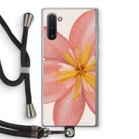 Pink Ellila Flower: Samsung Galaxy Note 10 Transparant Hoesje met koord