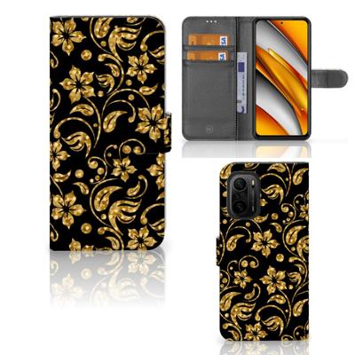 Poco F3 | Xiaomi Mi 11i Hoesje Gouden Bloemen Poco F3 | Xiaomi Mi 11i Hoesje Gouden Bloemen