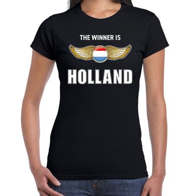 The winner is Holland / Nederland t-shirt zwart voor dames The winner is Holland / Nederland t-shirt zwart voor dames