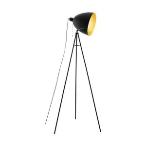 EGLO Hunningham Vloerlamp - E27 - 135,5 cm - Zwart, Goud