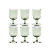 Set van bekers Home ESPRIT Groen Kristal 300 ml 8 x 8 x 14 cm (6 Stuks)