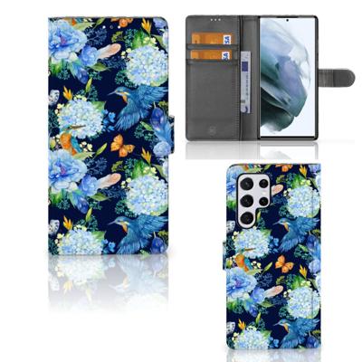 Telefoonhoesje | Met pasjeshouder | voor Samsung Galaxy S22 Ultra IJsvogel