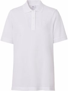 Burberry polo à motif TB monogrammé - Blanc