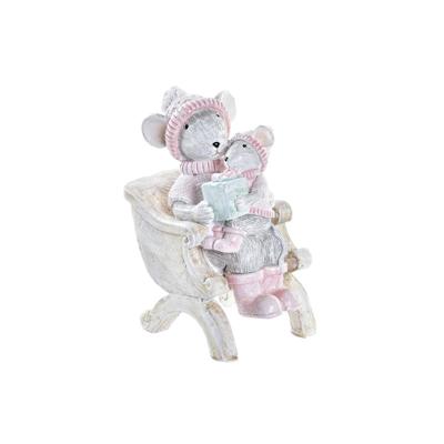 Kerstversiering DKD Home Decor Muis Hars (8 x 5,5 x 10 cm)