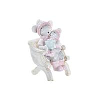 Kerstversiering DKD Home Decor Muis Hars (8 x 5,5 x 10 cm)