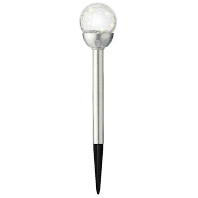 Lumineo LED steker bol Navi - solar - 30 cm - RVS - tuinverlichting tuinsteker - Tuinlampen