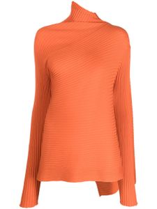 Marques'Almeida pull en maille ajourée à design asymétrique - Orange