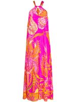 Camilla abstract-pattern print silk dress - Multicolore