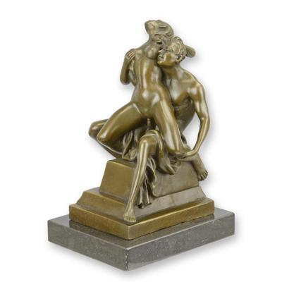 AN EROTIC BRONZE SCULPTURE