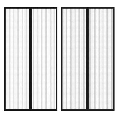 VidaXL Insectendeurgordijnen 2 st magnetisch 210x100 cm zwart