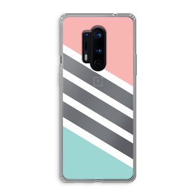 Strepen pastel: OnePlus 8 Pro Transparant Hoesje