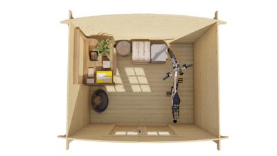 Blokhut - Tuinhuis Klair | 28 mm | vuren groen geïmpregneerd