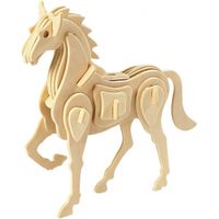 Houten 3D puzzel paard   - - thumbnail