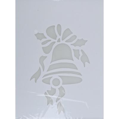 Kerst raamsjabloon kerstklok - wit - 35 cm - raamdecoratie - kerstversiering