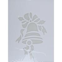 Kerst raamsjabloon kerstklok - wit - 35 cm - raamdecoratie - kerstversiering