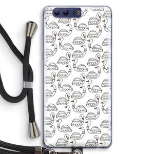 Zwanen: Honor 9 Transparant Hoesje met koord