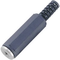 TRU COMPONENTS 1578975 Jackplug 2,5 mm Bus, recht Aantal polen: 3 Stereo Zwart 1 stuk(s) - thumbnail