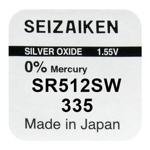 Seizaiken 335 SR512SW Zilveroxide accu - 1.55V