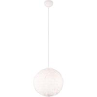 LED Hanglamp Taupe - Synthetisch Pluche - E27 Fitting - 1-lichts - Rond