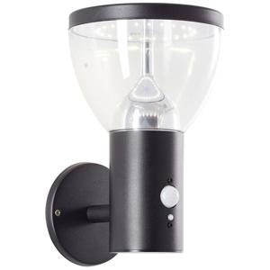 Brilliant Tulip G40410/06 Wandlamp op zonne-energie met bewegingsmelder 3 W Warmwit Zwart