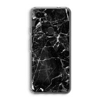 Zwart Marmer 2: Google Pixel 3a Transparant Hoesje