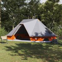 VidaXL Familie tipi tent tipi grijs en oranje 680 x 430 x 270 cm
